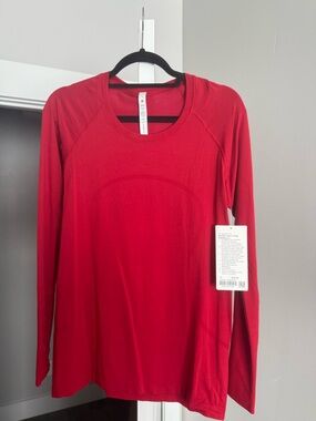 Lululemon Swiftly Tech Long Sleeve 2.0 NWT in Dark Red Size 12